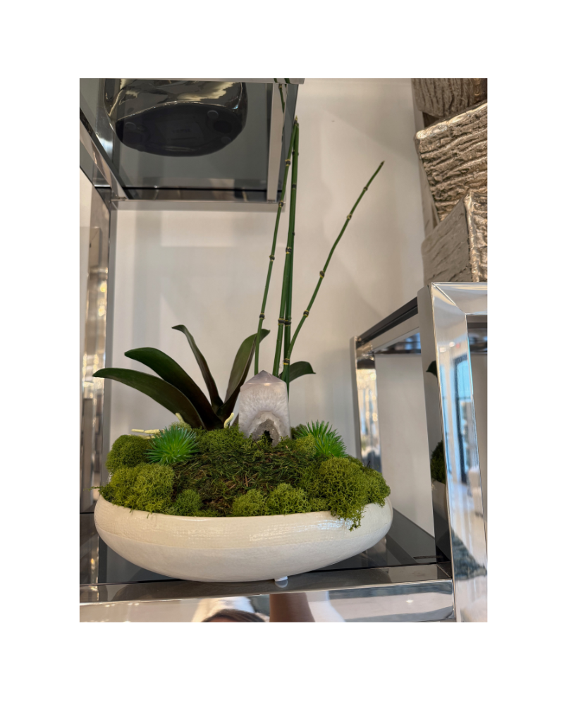 Floral Arrangement in Cream Bowl