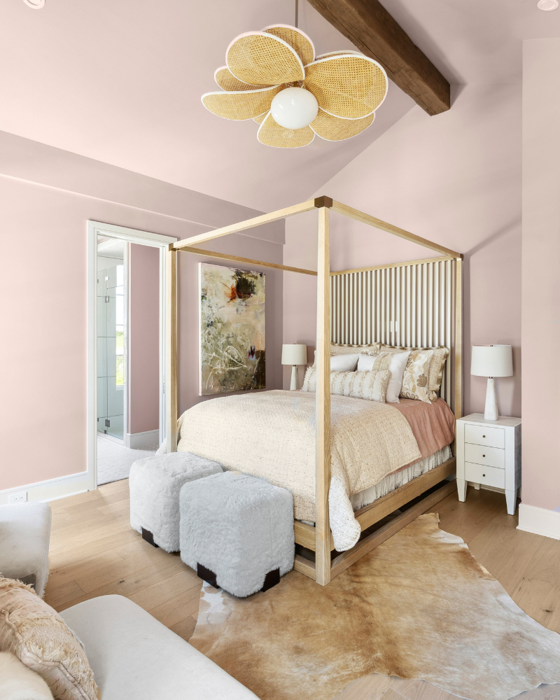 Pinstripe Queen Bed - Champagne Gold