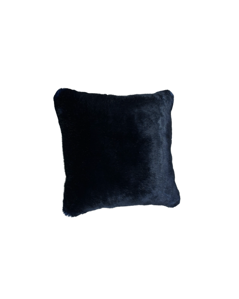 Blue Fur Pillow