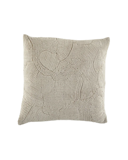 22x22 Textured Velvet Silver Metallic Embroidery