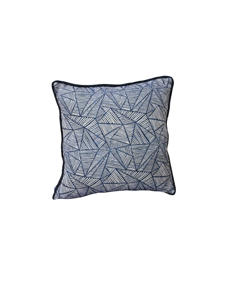 20x20 Custom Pillow - Navy Geometric