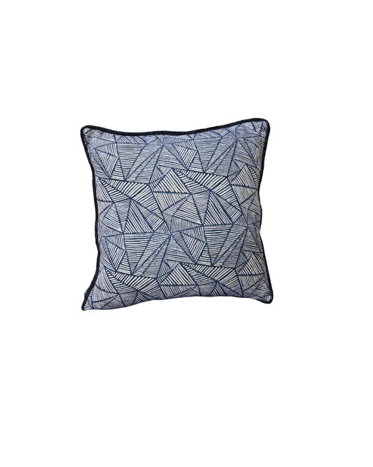 20x20 Custom Pillow - Navy Geometric