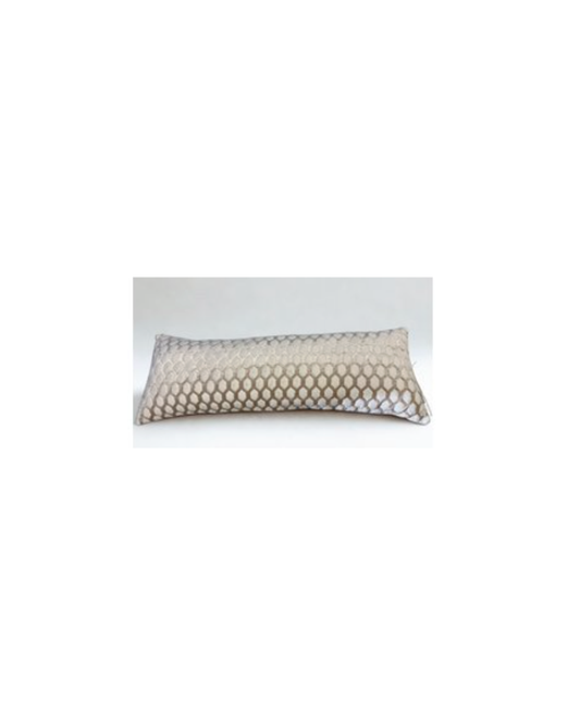 14X38 Blush and Cream Front Pillow - Cream