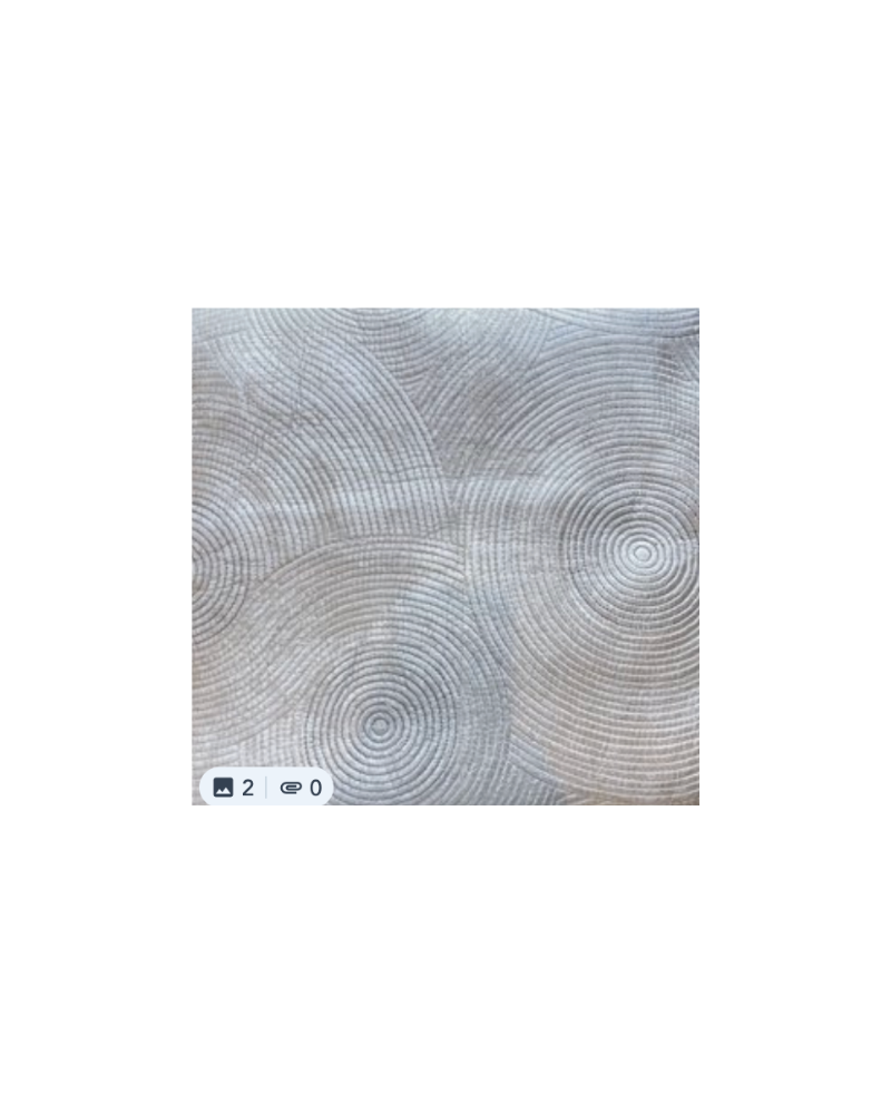 Custom Einar Cal King Quilt, Creme Velvet with Circular Quilted Embroidery