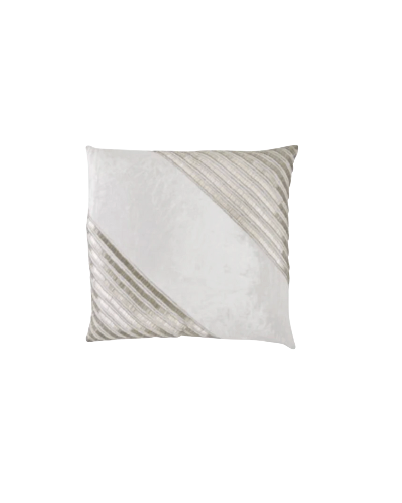 Cream Velvet Pillow - White