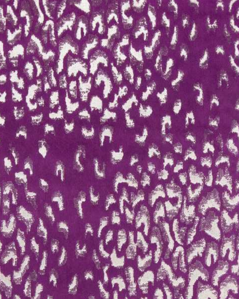 SSI Custom Drapery Panel - Purple Metallic Cheetah