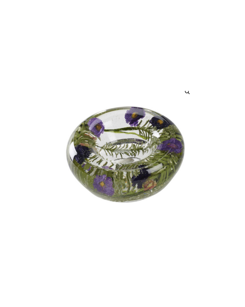 Wildflowers in Small Puddle Vase - Purple