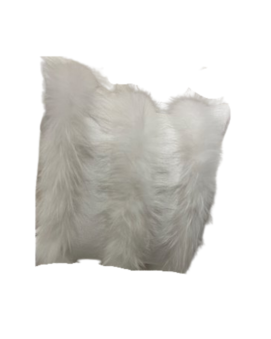 26x26 Rhianna white linen white Racoon Fur Euro