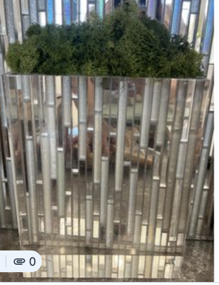 Acyrlic Block with Moss - Green