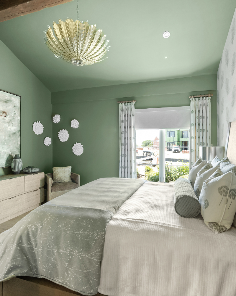 Drapery Panels - Green Floral