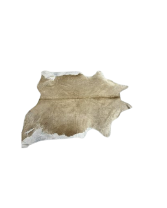 DAMAGED Tan Cowhide Rug