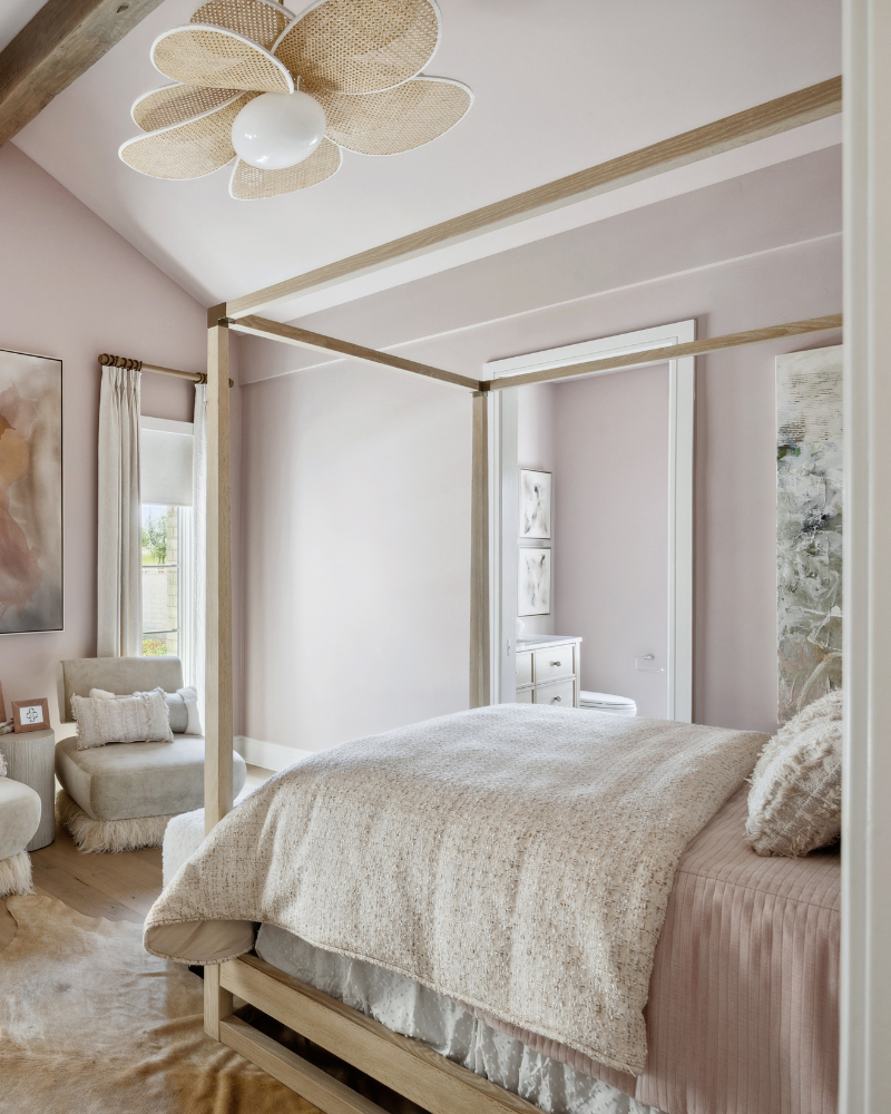 Pinstripe Queen Bed - Champagne Gold