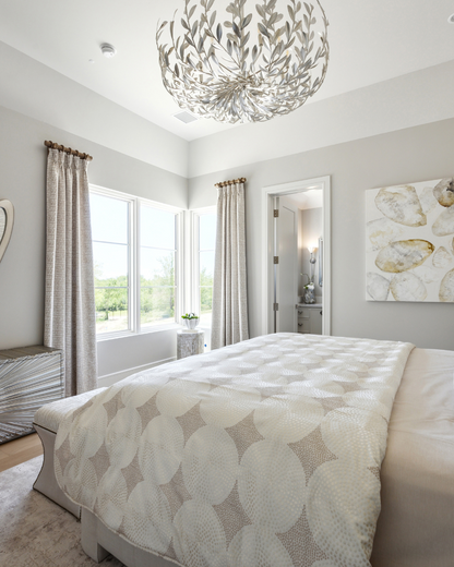 Drapery Panels - Silver and Tan Brushed Print