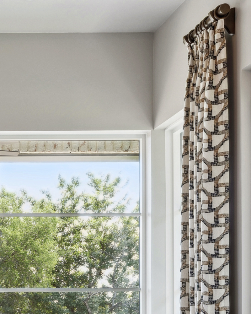 Drapery Panels - Black and Brown Embroidery